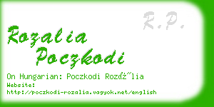 rozalia poczkodi business card